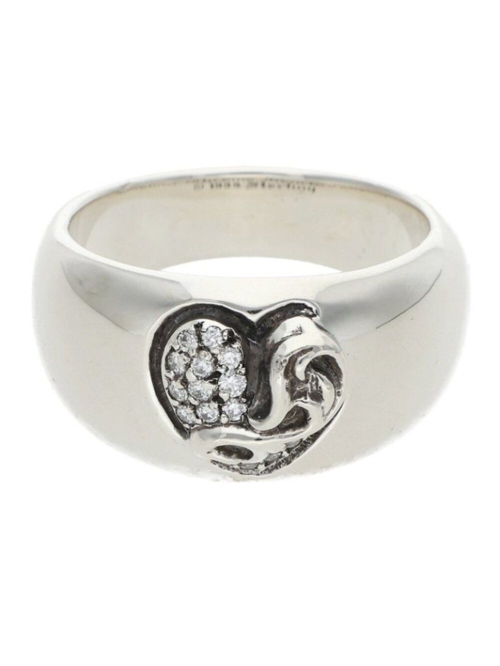 Chrome Heart in Band P Dmnd Pave Diamond Silver Ring